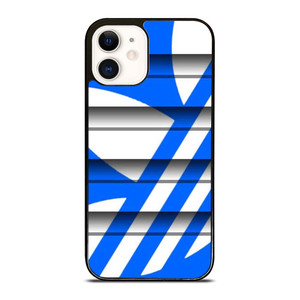 ADIDAS SLICED LOGO BLUE iPhone 12 Case Cover ADIDAS SLICED LOGO BLUE iPhone 12 Case Cover