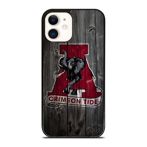 ALABAMA CRIMSON TIDE WOODEN ICON iPhone 12 Case Cover