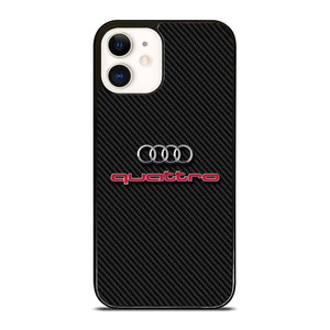 AUDI QUATTRO CARBON LOGO iPhone 12 Case Cover