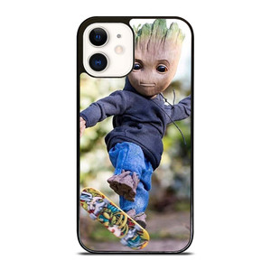 BABY GROOT SKATEBOARD iPhone 12 Case Cover BABY GROOT SKATEBOARD iPhone 12 Case Cover
