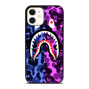 BAPE CAMO LOGO BLUE PURPLE iPhone 12 Case Cover