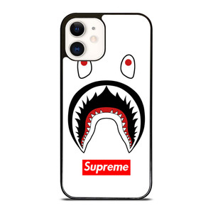 BAPE CAMO SHARK SUPREME WHITE iPhone 12 Case Cover