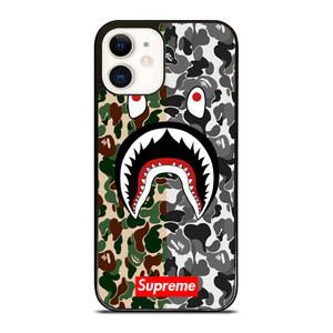 BAPE SHARK SUPREME CAMO 2 iPhone 12 Case Cover