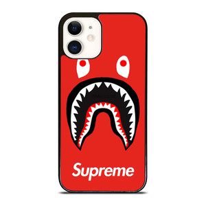 BAPE SHARK SUPREME RED iPhone 12 Case Cover