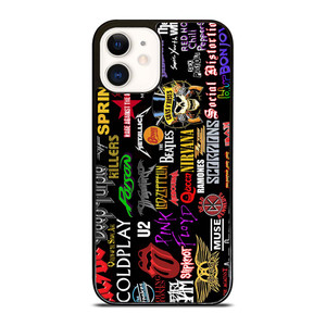 CLASSIC ROCK BAND COLLAGE iPhone 12 Case Cover CLASSIC ROCK BAND COLLAGE iPhone 12 Case Cover