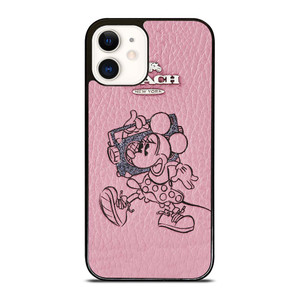 COACH MINNIE MOUSE PINK iPhone 12 Case Cover COACH MINNIE MOUSE PINK iPhone 12 Case Cover