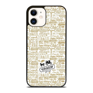 COACH NEW YORK COLLAGE iPhone 12 Case Cover COACH NEW YORK COLLAGE iPhone 12 Case Cover