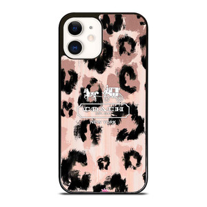 COACH NEW YORK LEOPARD SKIN iPhone 12 Case Cover