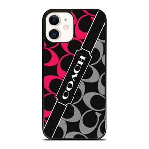 COACH NEW YORK RED WHITE iPhone 12 Case Cover COACH NEW YORK RED WHITE iPhone 12 Case Cover