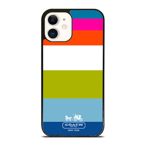 COACH NEW YORK STRIPE iPhone 12 Case Cover COACH NEW YORK STRIPE iPhone 12 Case Cover