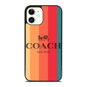 COACH NEW YORK STRIPES 2 iPhone 12 Case Cover COACH NEW YORK STRIPES 2 iPhone 12 Case Cover