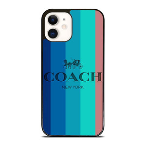COACH NEW YORK STRIPES iPhone 12 Case Cover