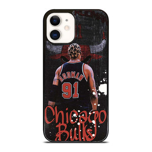 DENNIS RODMAN CHICAGO BULLS RETRO iPhone 12 Case Cover DENNIS RODMAN CHICAGO BULLS RETRO iPhone 12 Case Cover