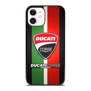 DUCATI CORSE CARBON LOGO iPhone 12 Case Cover
