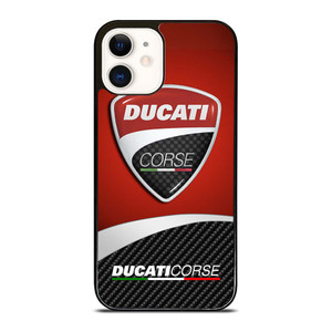 DUCATI CORSE LOGO CARBON iPhone 12 Case Cover DUCATI CORSE LOGO CARBON iPhone 12 Case Cover