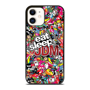EAT SLEEP JDM STICKERS iPhone 12 Case Cover