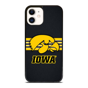 IOWA HAWKEYES STRIPE LOGO iPhone 12 Case Cover IOWA HAWKEYES STRIPE LOGO iPhone 12 Case Cover