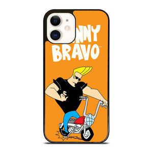 JOHNNY BRAVO CARTOON RIDING BIKE iPhone 12 Case Cover JOHNNY BRAVO CARTOON RIDING BIKE iPhone 12 Case Cover