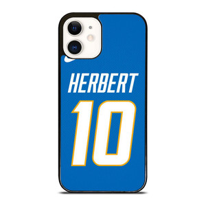 JUSTIN HERBERT LOS ANGELES CHARGERS NFL iPhone 12 Case Cover JUSTIN HERBERT LOS ANGELES CHARGERS NFL iPhone 12 Case Cover