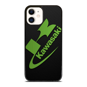 KAWASAKI MOTOR LOGO CARBON iPhone 12 Case Cover
