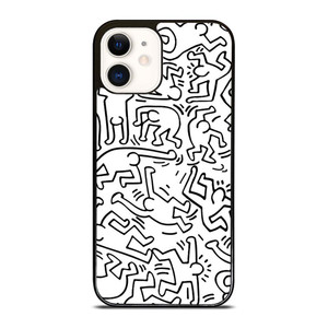 KEITH HARING BLACK WHITE iPhone 12 Case Cover