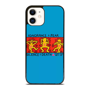 KEITH HARING SILENCE DEATH iPhone 12 Case Cover KEITH HARING SILENCE DEATH iPhone 12 Case Cover