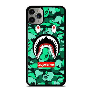 CAMO BATHING APE SUPREME GREEN iPhone 11 Pro Max Case Cover