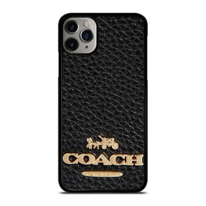 COACH NEW YORK BLACK LEATHER 2 iPhone 11 Pro Max Case Cover COACH NEW YORK BLACK LEATHER 2 iPhone 11 Pro Max Case Cover