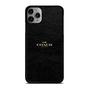 COACH NEW YORK BLACK LEATHER iPhone 11 Pro Max Case Cover