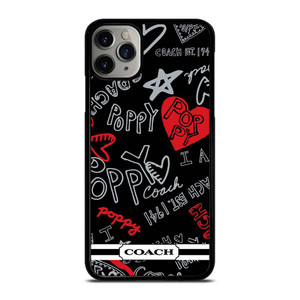 COACH NEW YORK POPPY BLACK iPhone 11 Pro Max Case Cover COACH NEW YORK POPPY BLACK iPhone 11 Pro Max Case Cover