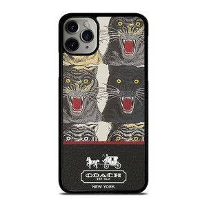 COACH NEW YORK TIGER FACE PATTERN iPhone 11 Pro Max Case Cover
