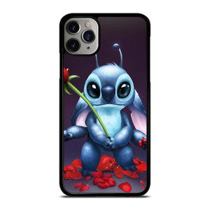 DISNEY STITCH AND ROSE FLOWER iPhone 11 Pro Max Case Cover