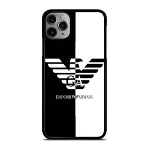 EMPORIO ARMANI WHITE BLACK iPhone 11 Pro Max Case Cover EMPORIO ARMANI WHITE BLACK iPhone 11 Pro Max Case Cover