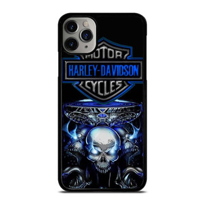 HARLEY DAVIDSON SKULL BLUE iPhone 11 Pro Max Case Cover