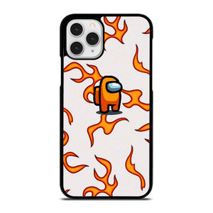 AMONG US ORANGE FLAMES iPhone 11 Pro Case Cover AMONG US ORANGE FLAMES iPhone 11 Pro Case Cover