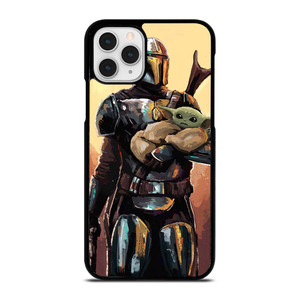 BABY YODA AND THE MANDALORIAN STAR WARS ART iPhone 11 Pro Case Cover