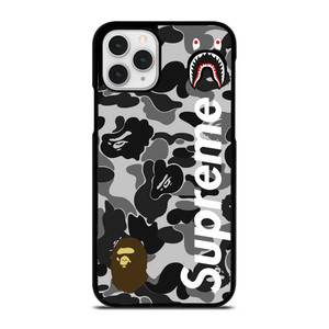 BAPE CAMO SHARK LOGO X SUPREME iPhone 11 Pro Case Cover