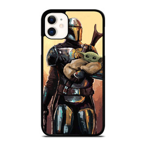 BABY YODA AND THE MANDALORIAN STAR WARS ART iPhone 11 Case Cover