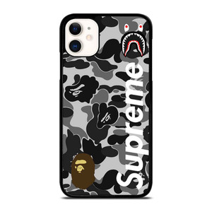 BAPE CAMO SHARK LOGO X SUPREME iPhone 11 Case Cover BAPE CAMO SHARK LOGO X SUPREME iPhone 11 Case Cover