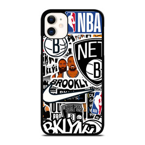 BROOKLYN NETS NBA STICKER BOMB iPhone 11 Case Cover BROOKLYN NETS NBA STICKER BOMB iPhone 11 Case Cover