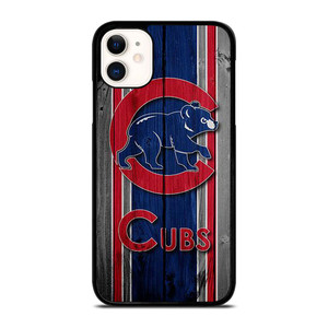 CHICAGO CUBS WOODEN LOGO iPhone 11 Case Cover CHICAGO CUBS WOODEN LOGO iPhone 11 Case Cover