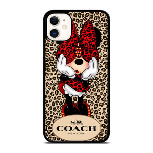COACH MINNIE MOUSE LEOPARD iPhone 11 Case Cover