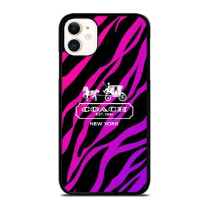 COACH NEW YORK BLACK VIOLET iPhone 11 Case Cover
