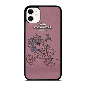COACH NEW YORK PINK MICKEY MOUSE iPhone 11 Case Cover COACH NEW YORK PINK MICKEY MOUSE iPhone 11 Case Cover