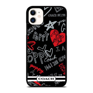COACH NEW YORK POPPY BLACK iPhone 11 Case Cover