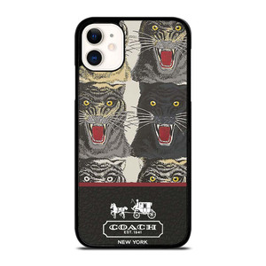 COACH NEW YORK TIGER FACE PATTERN iPhone 11 Case Cover COACH NEW YORK TIGER FACE PATTERN iPhone 11 Case Cover