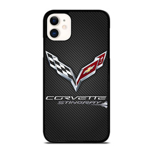 CORVETTE STINGRAY C7 CARBON LOGO iPhone 11 Case Cover