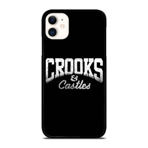 CROOKS AND CASTLES LOGO BLACK iPhone 11 Case Cover