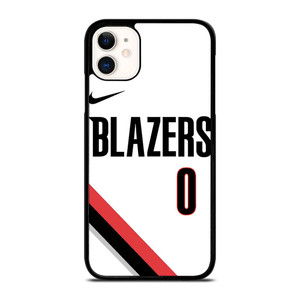 DAMIAN LILLARD PORTLAND TRAIL BLAZERS WHITE iPhone 11 Case Cover DAMIAN LILLARD PORTLAND TRAIL BLAZERS WHITE iPhone 11 Case Cover