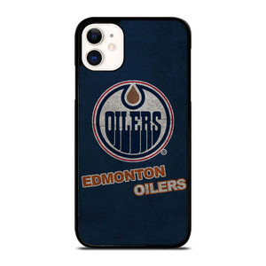 EDMONTON OILERS LOGO BLUE SUEDE iPhone 11 Case Cover
